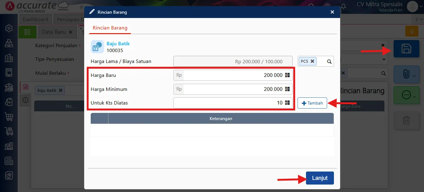 menerapkan harga grosir pada penjualan barang